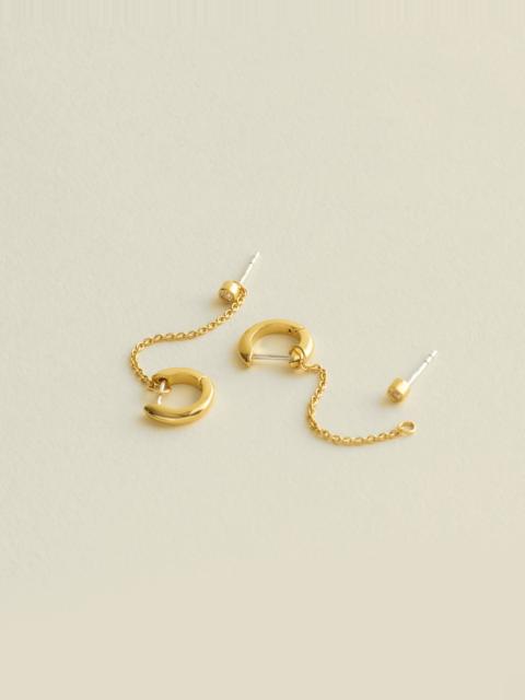 Madewell Demi-Fine Chain Huggie Hoop Earrings