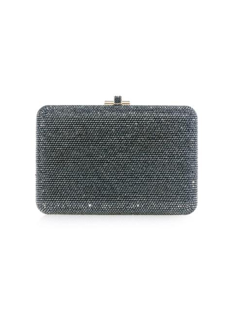 JUDITH LEIBER Women's Slim Slide Crystal Clutch - Silver Hematite