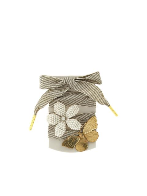 Golden Goose embroidered bead butterfly shoe accessories