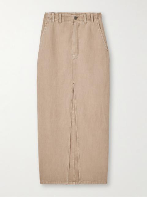 Brunello Cucinelli Denim Midi Skirt