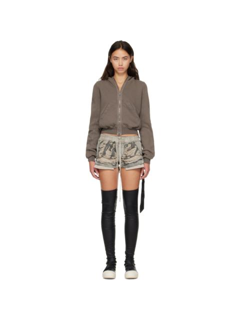 Rick Owens DRKSHDW Gray Tower Small Hoodie