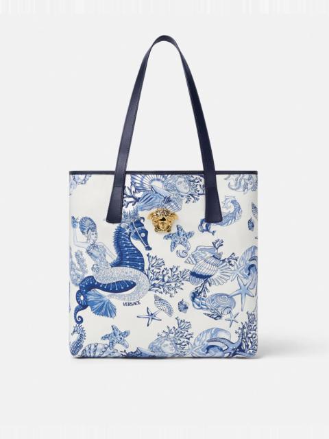 VERSACE Coral Theatre La Medusa Canvas Tote Bag