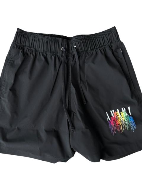 AMIRI MA Drip Logo Swim Shorts "White Multicolor" PS23MSB007 001