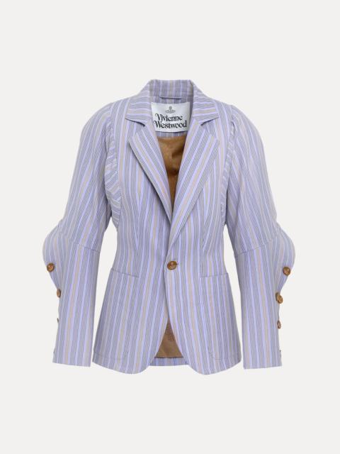 VIVIENNE WESTWOOD ジャケット Pourpoint striped cotton 917775 Pourpoint striped cotton blazer in purple - Vivienne