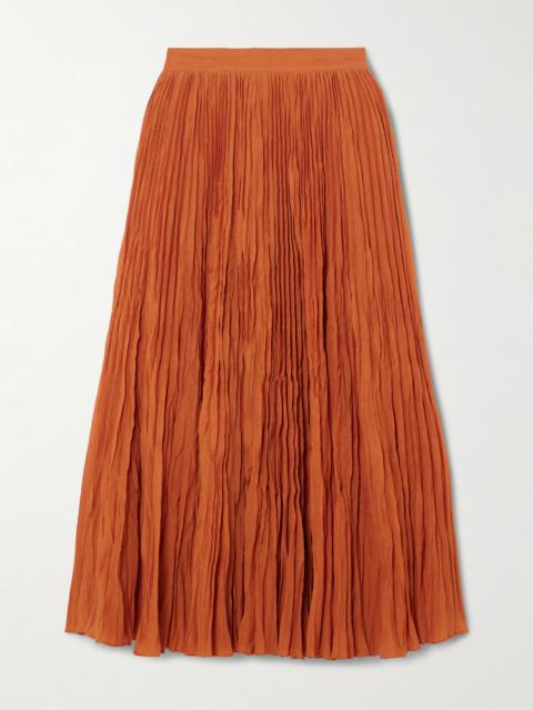 TOTEME Plissé-organic Cotton-blend Maxi Skirt