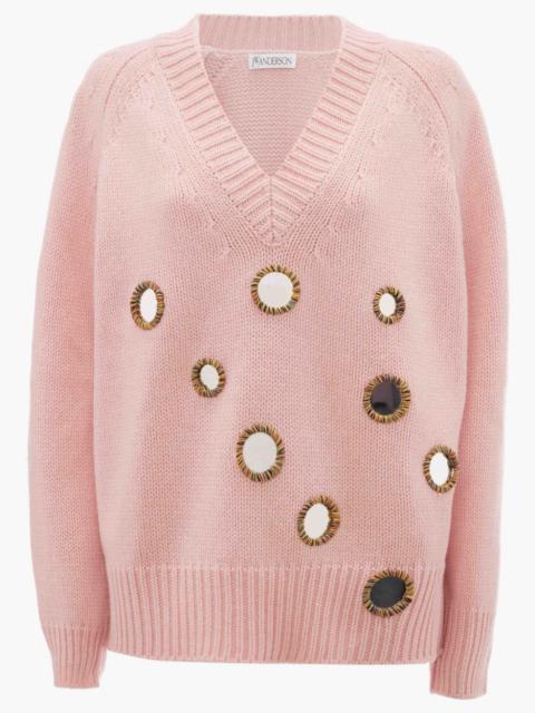 JW Anderson MIRROR V NECK JUMPER