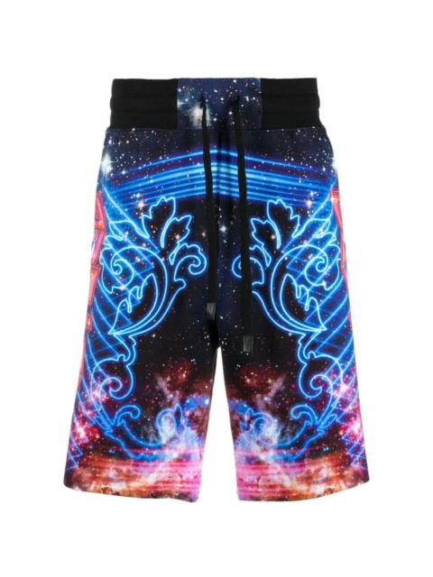 VERSACE JEANS COUTURE graphic-print track shorts