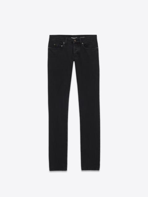 SAINT LAURENT slim-fit jeans in carbon black denim