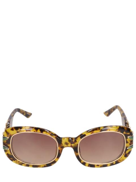 CASABLANCA Oval acetate sunglasses w/laurel detail