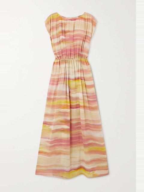 Edwina printed silk-crepe maxi dress