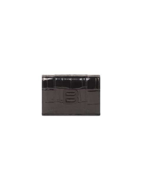 BALENCIAGA Women's Hourglass Mini Wallet in Black