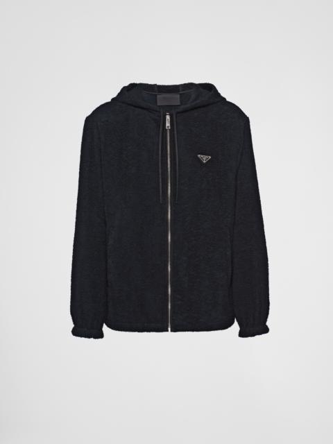 Terrycloth hoodie jacket