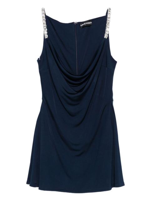 David Koma embellished-strap draped dress