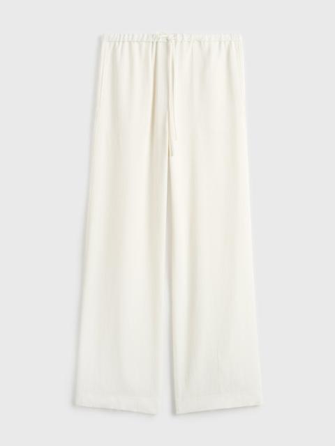 TOTEME Woven stripe drawstring trousers meringue