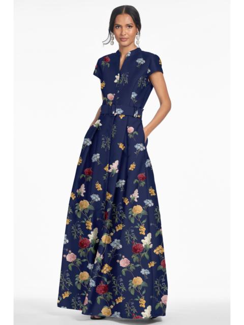 SACHIN & BABI MARTA GOWN - MIDNIGHT MAGIC GARDEN DEGRADE