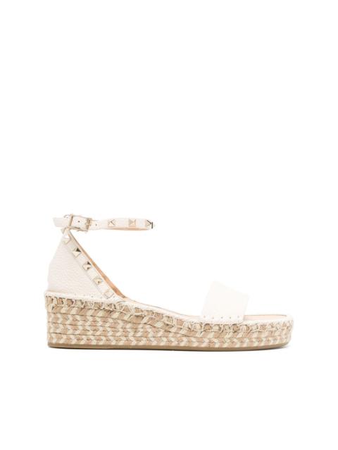 Rockstud 55mm leather espadrilles
