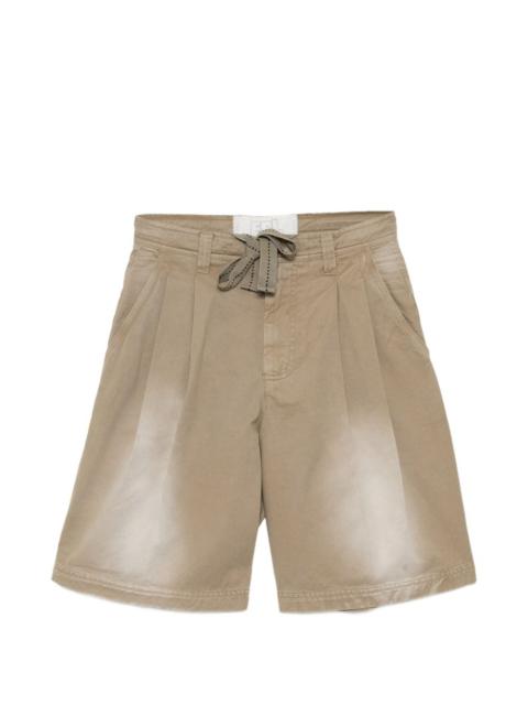 ERL pleated sun-faded shorts