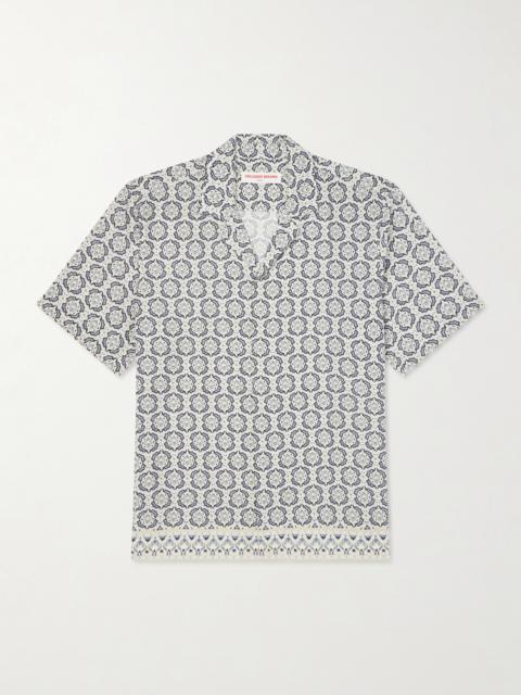ORLEBAR BROWN Maitan Passetto Camp-Collar Printed Lyocell Shirt