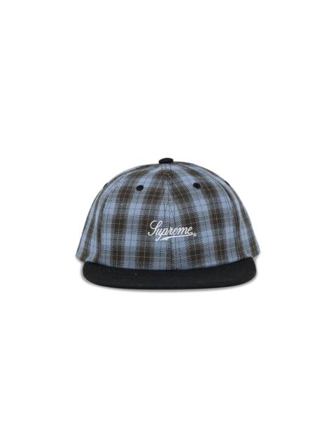 Supreme Script Logo 6-Panel 'Blue Plaid'