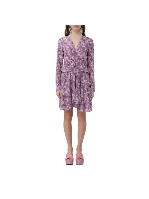PLUM TIERED SKIRT MINI DRESS