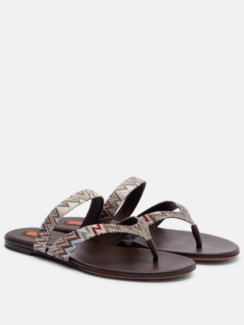 Missoni Luise Zigzag thong sandals