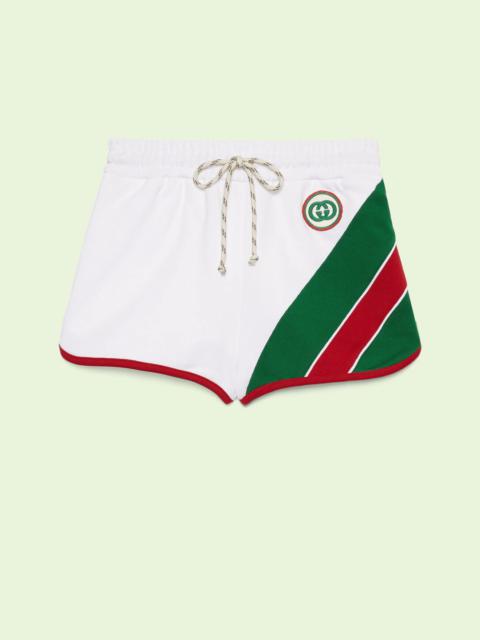 GUCCI Jersey shorts with Web