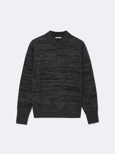 ALLSAINTS BETON MERINO WOOL KNITTED POLO SHIRT