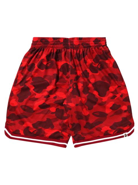 A BATHING APE® BAPE Color Camo Wide Fit Basketball Shorts 'Red'