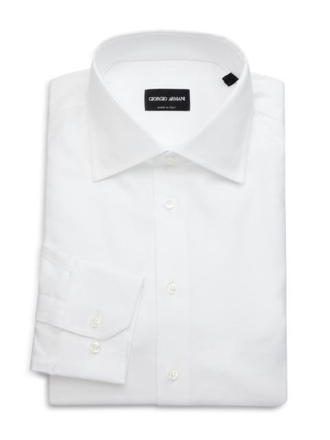GIORGIO ARMANI Men's Dotted Cotton Dress Shirt - White Cream