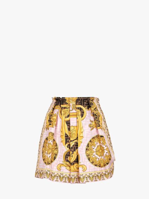 FENDI Fendace multicolor silk skirt