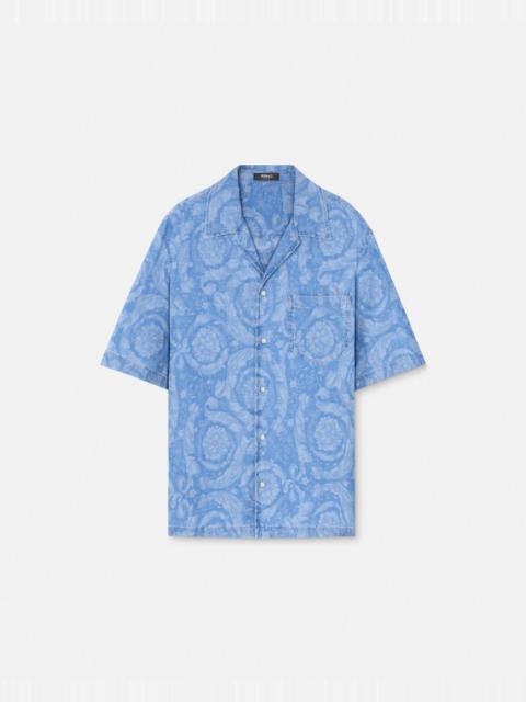 VERSACE Barocco Chambray Denim Shirt