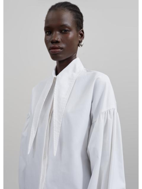 The Frankie Shop Klara Long Collar Shirt - White