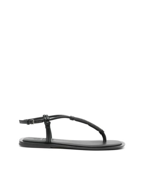 Brunello Cucinelli Monili-chain leather sandals