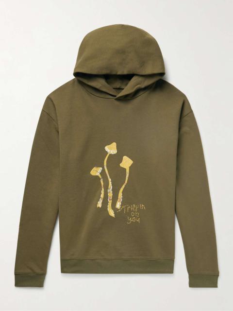 Maison Margiela Embroidered Appliquéd Cotton-Jersey Hoodie