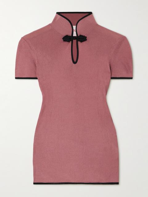 Valentino Ribbed Silk Top