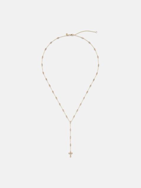SYDNEY EVAN Cross 14kt gold pendant necklace with diamonds