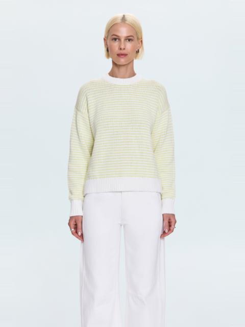 PISTOLA AURA RELAXED CREW NECK SWEATER - LIMEADE