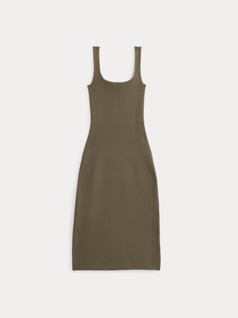 EVERLANE KNIT SQUARE-NECK MIDI DRESS