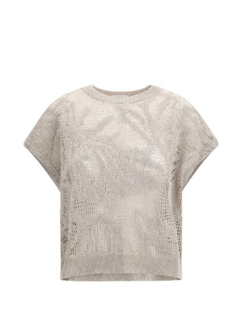Brunello Cucinelli short-sleeve round-neck sweater