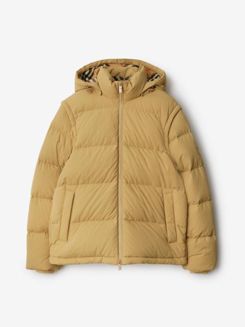 Detachable Sleeve Nylon Puffer Jacket