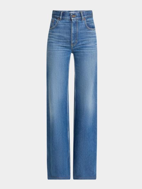 Chloé High-Rise Wide-Leg Palazzo Jeans