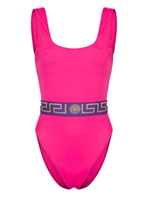 VERSACE Greca-waistband swimsuit