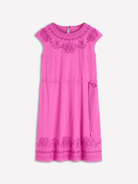 BODEN Embroidered Jersey Short Dress-Passion Flower