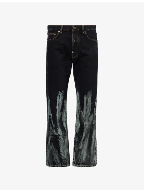 Off-White Acid Mint Straight-Leg Denim Jeans