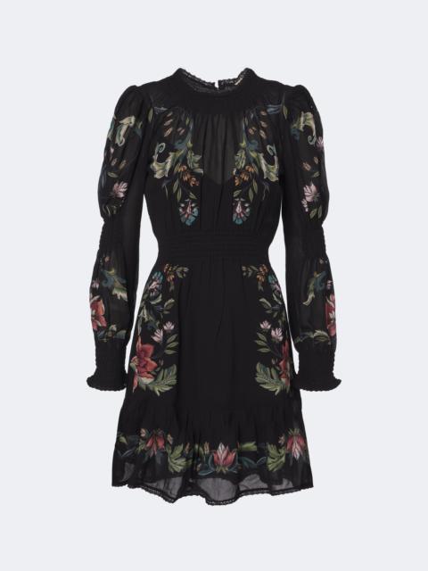 FARM RIO Natalia floral lace-trimmed minidress