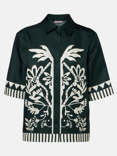 ERES Émeraude printed silk twill shirt