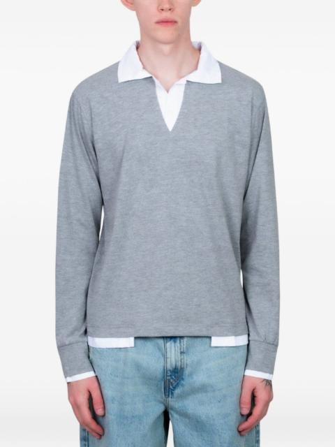 gimaguas Luis long-sleeve V-neck polo shirt