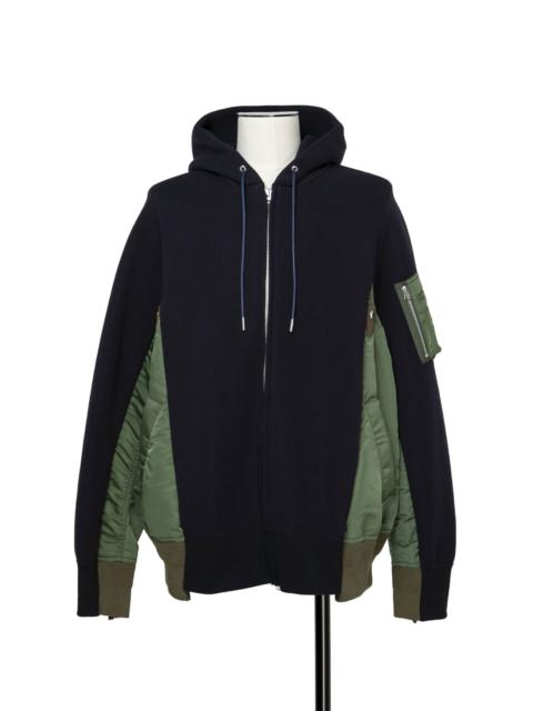 sacai Sponge Sweat x Nylon Twill Hoodie