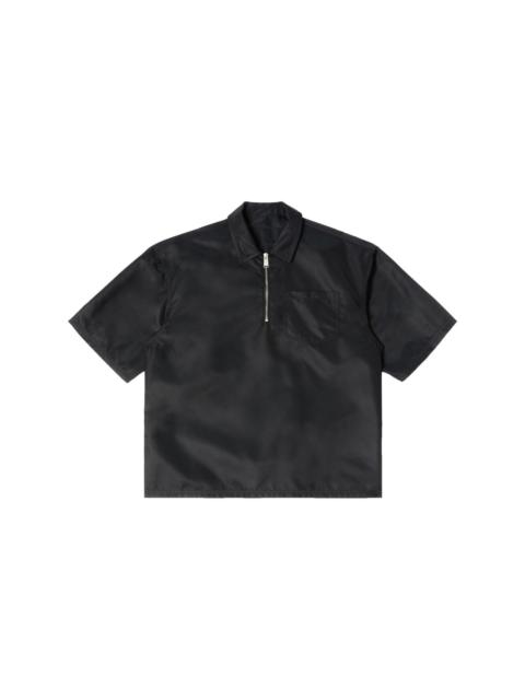 logo-patch zip-fastening polo shirt