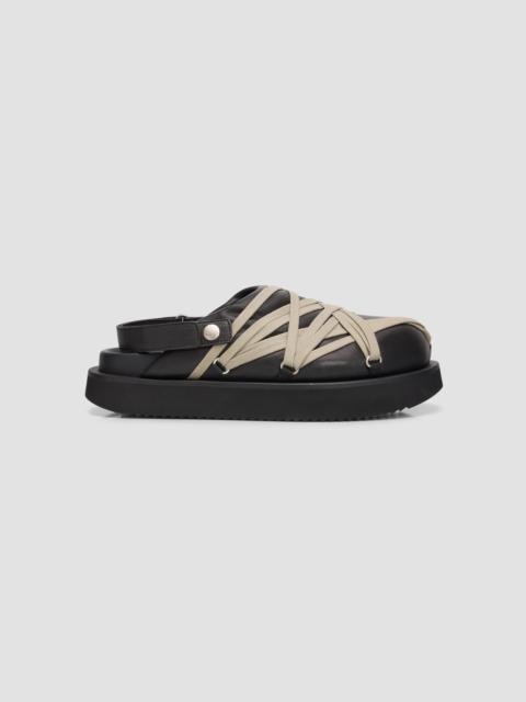 Rick Owens Women's Padded Leather Megalace Platform Mules - Black Pearl